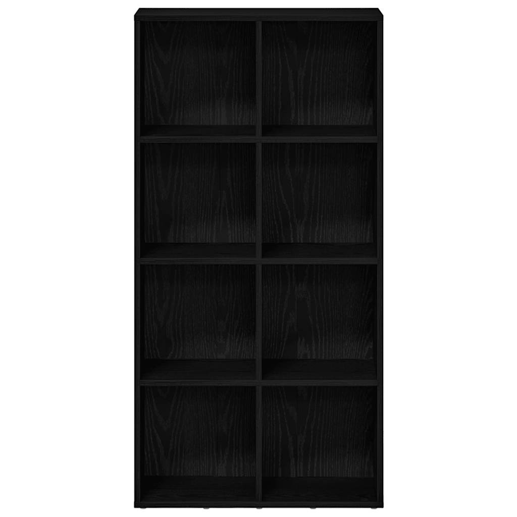 Bookcase Black Oak 66x30x130 cm Engineered Wood