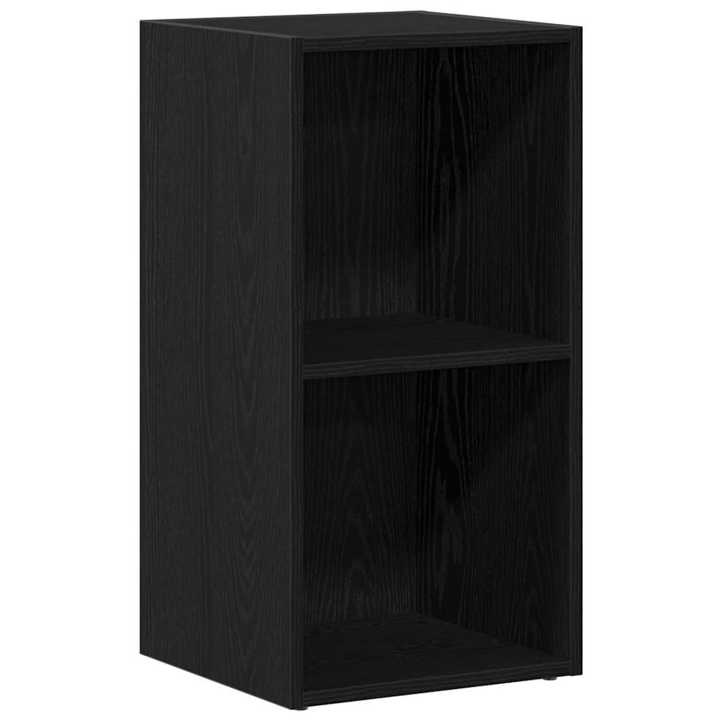 LP Storage Box Black Oak 71x34x36 cm Engineered Wood