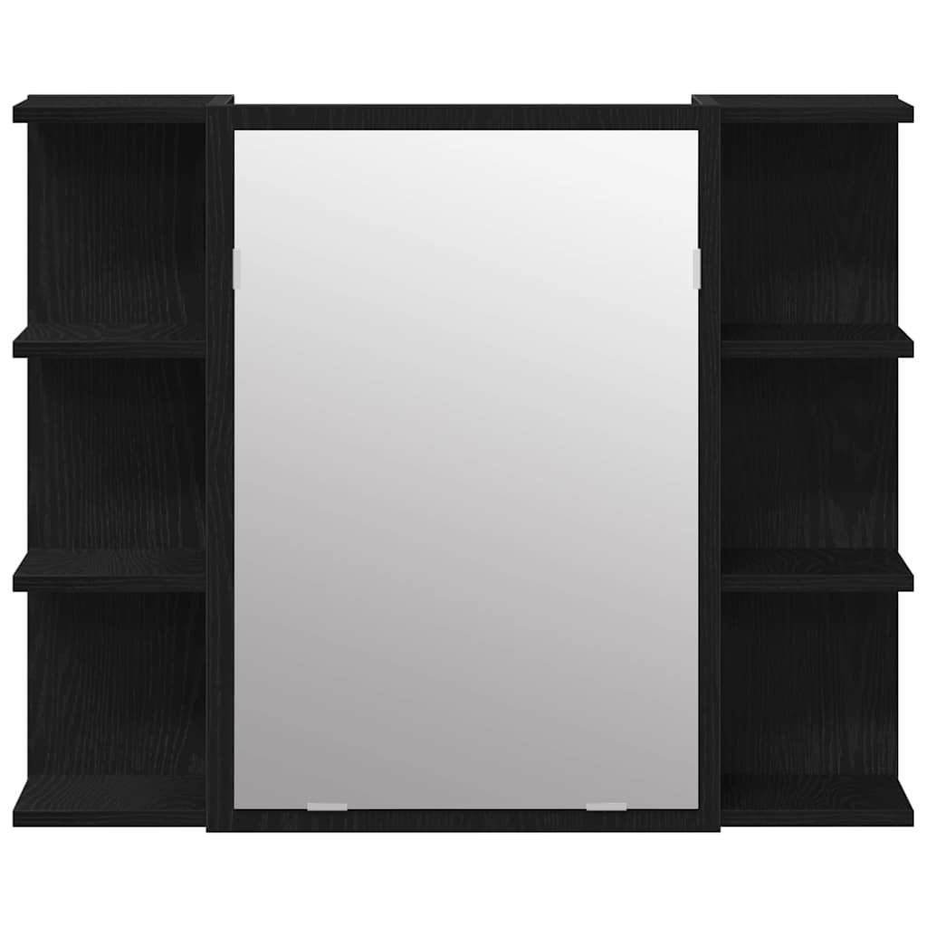 Mirror Cabinet Black Oak 80 x 20,5 x 64 cm Engineered Wood