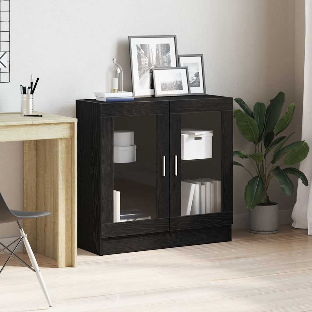Book Cabinet Black Oak 82,5 x 30,5 x 80 cm Engineered Wood
