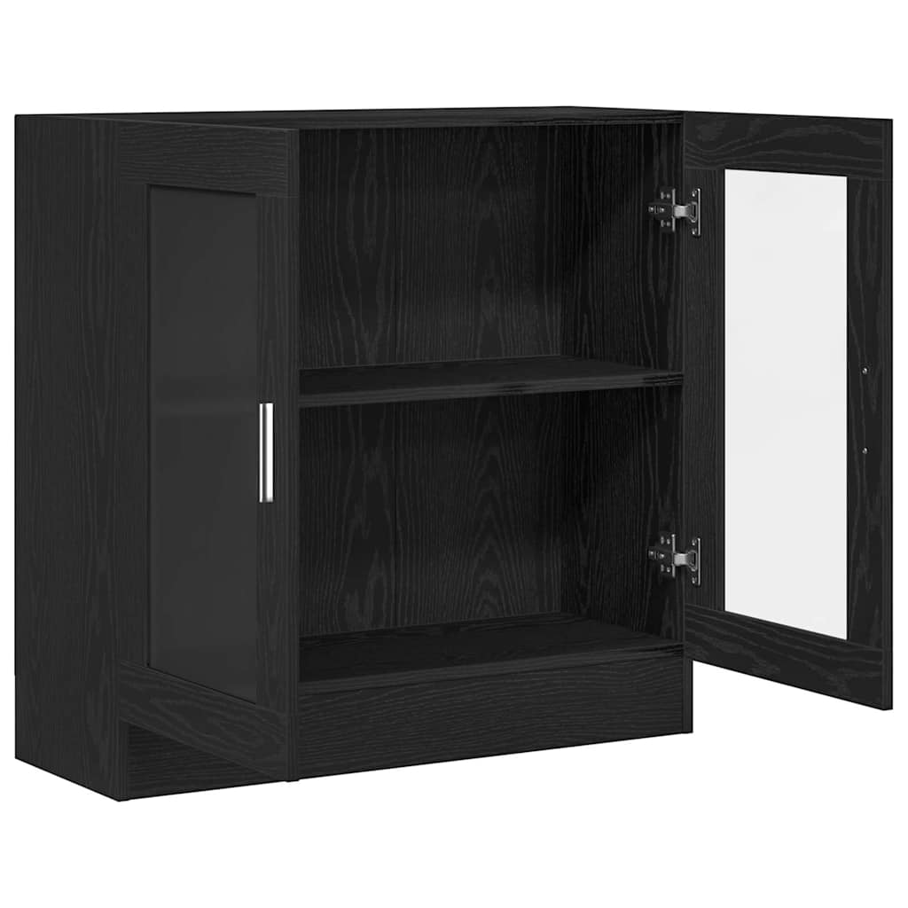 Book Cabinet Black Oak 82,5 x 30,5 x 80 cm Engineered Wood