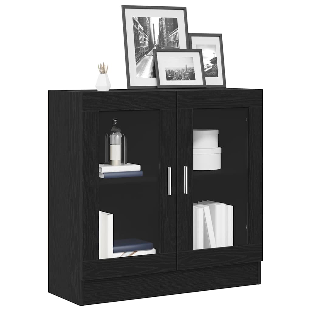 Book Cabinet Black Oak 82,5 x 30,5 x 80 cm Engineered Wood