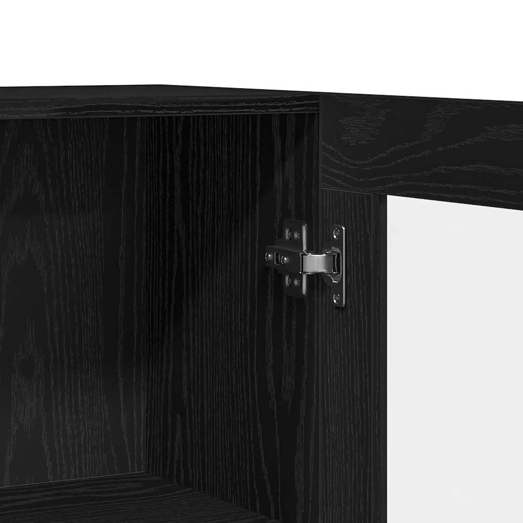 Sideboard Black Oak 120 x 30,5 x 70 cm Engineered Wood