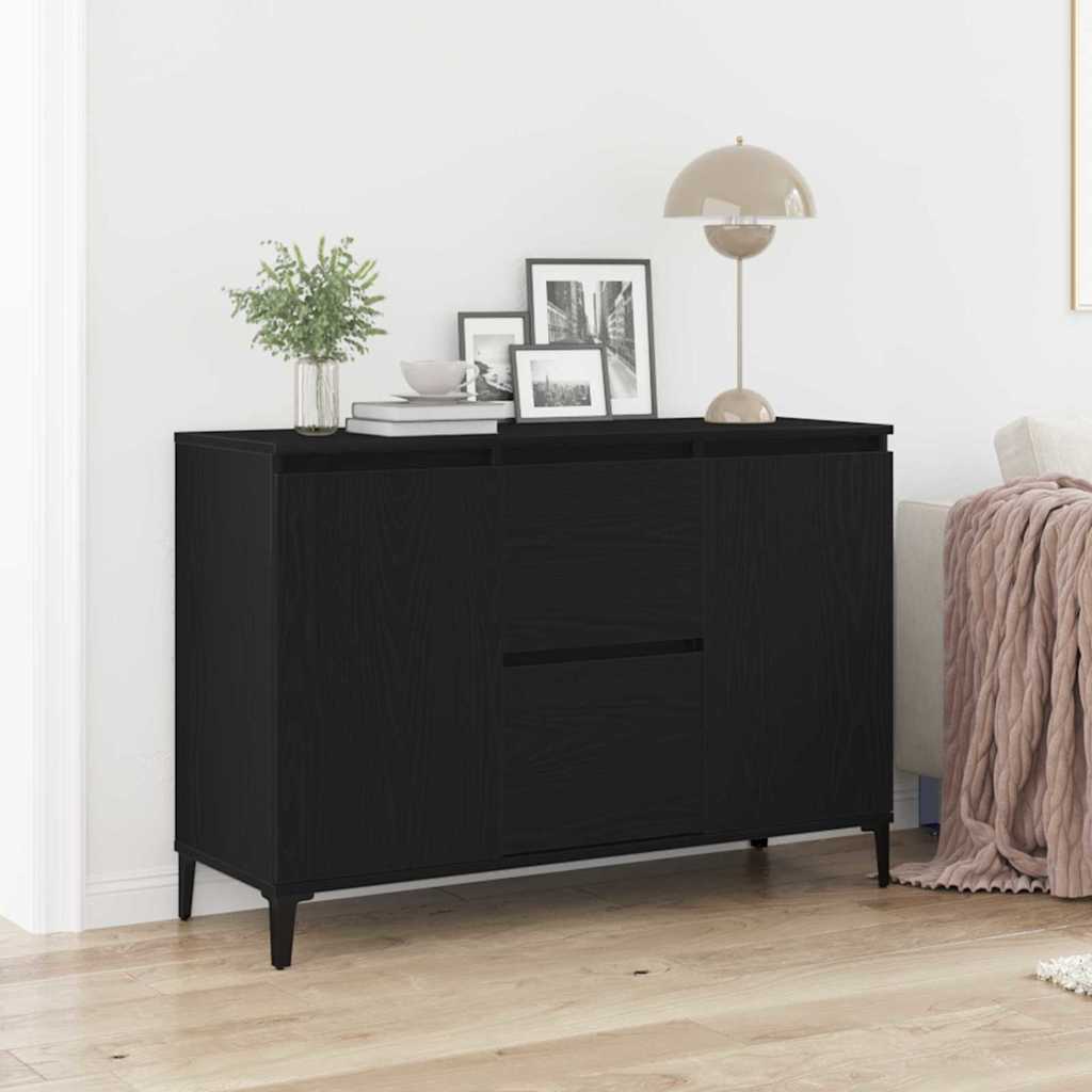 Sideboard Black Oak 104 x 35 x 70 cm Engineered Wood