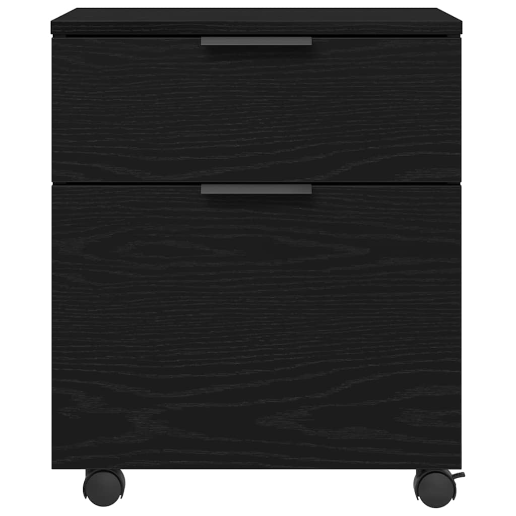 File Cabinet Black Oak 45 x 38 x 54 cm Engineered Wood