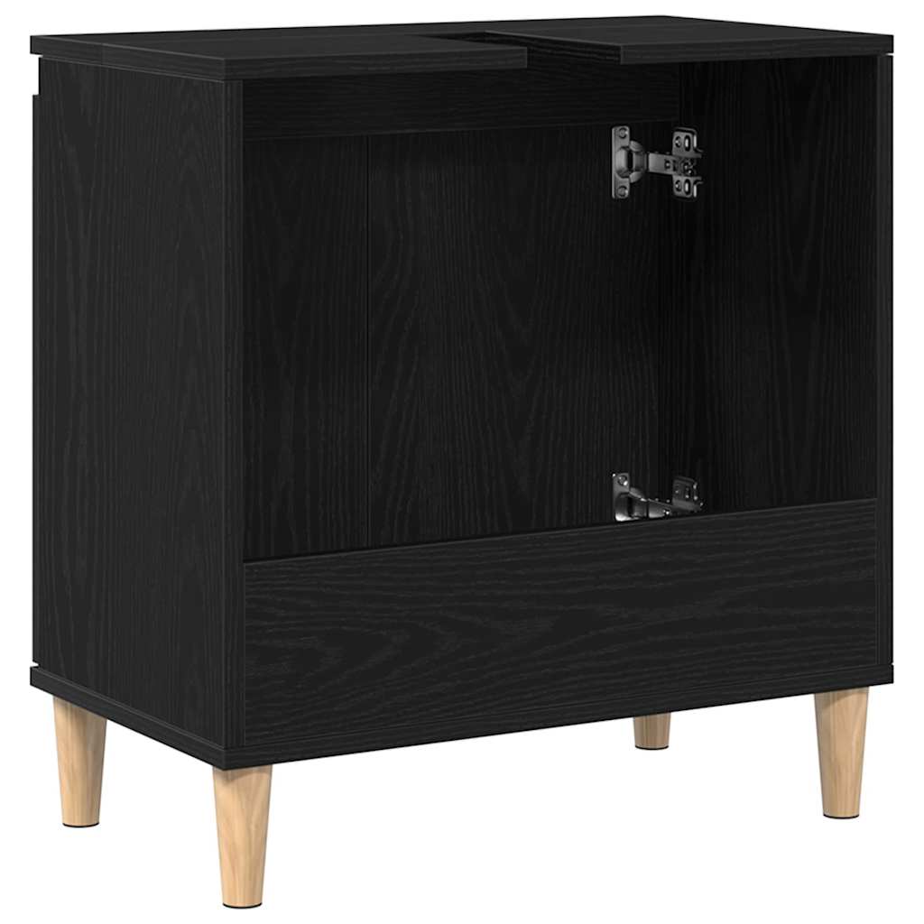 Sink cabinet Black oak 58 x 33 x 60 cm Engineered Wood