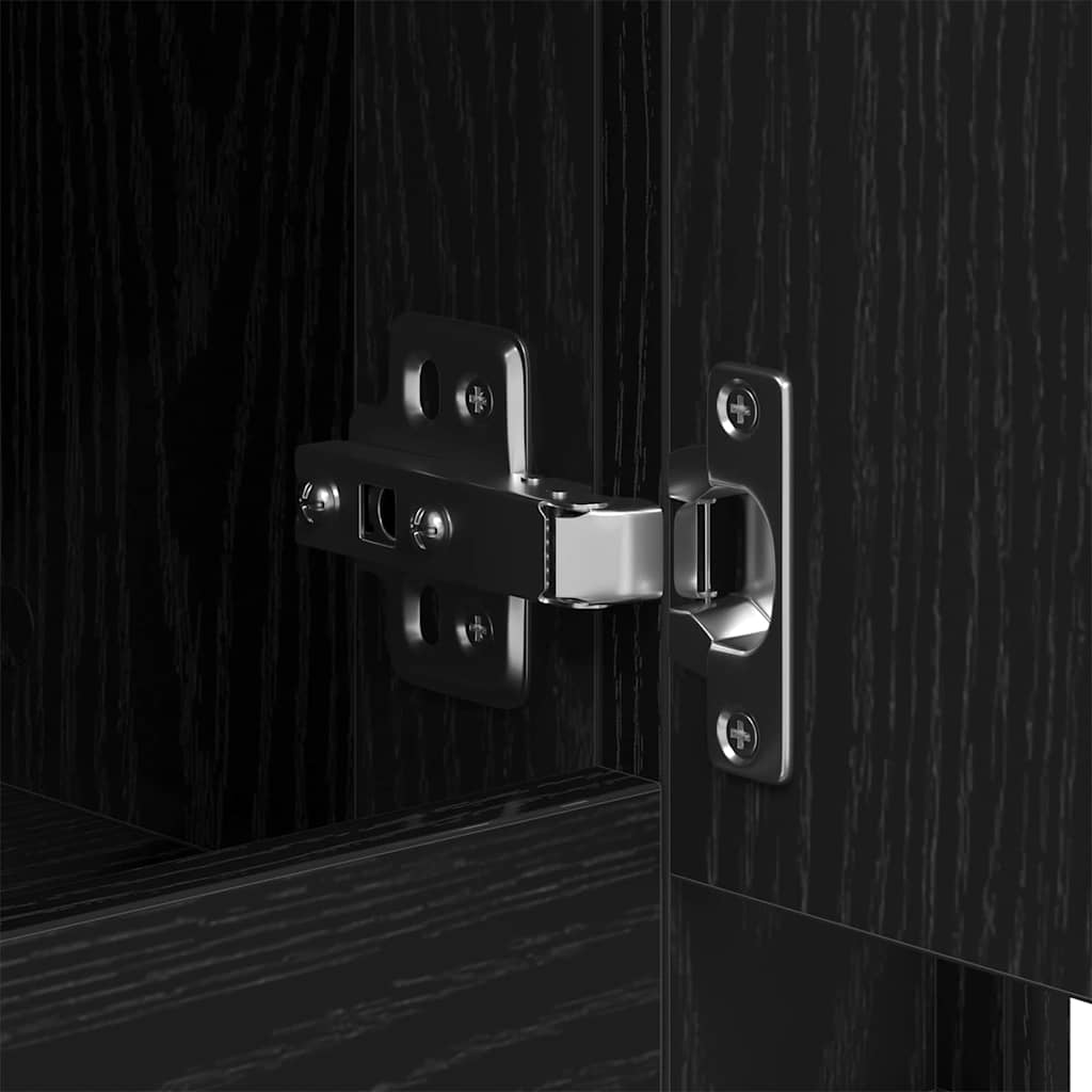 Sideboard Black Oak 102 x 35 x 55 cm Engineered Wood