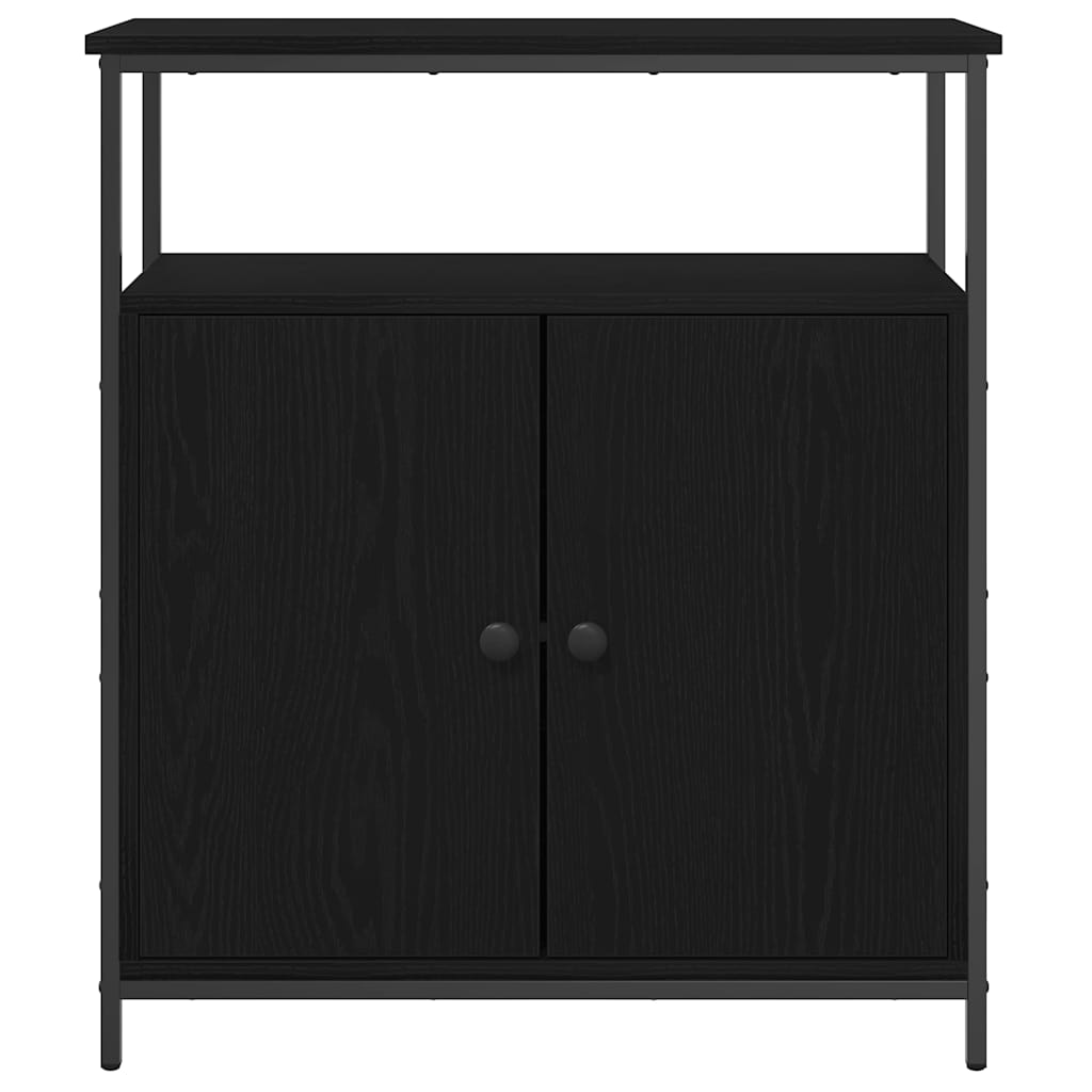 Sideboard Black oak 70 x 30 x 80 cm Engineered wood