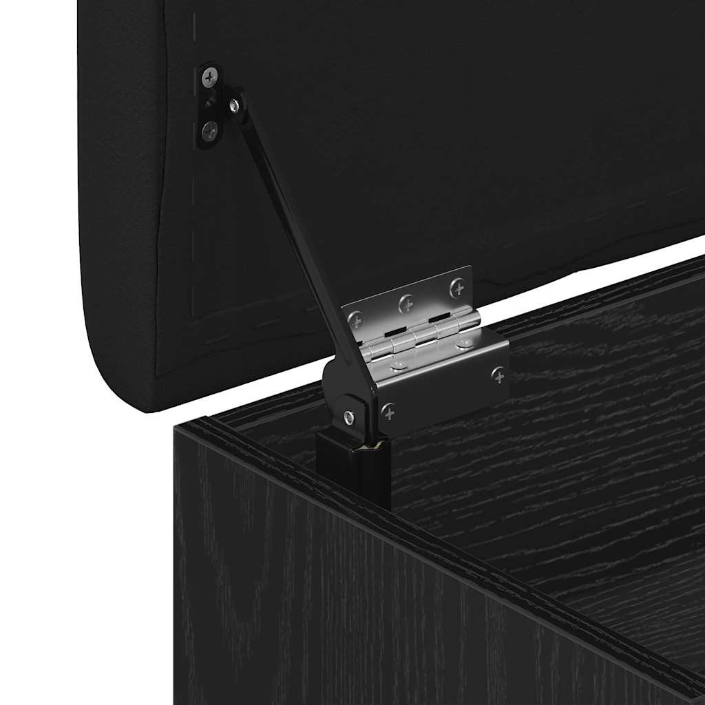 Shoe Bench with Storage Black 60 x 30 x 48 cm Engineered wood