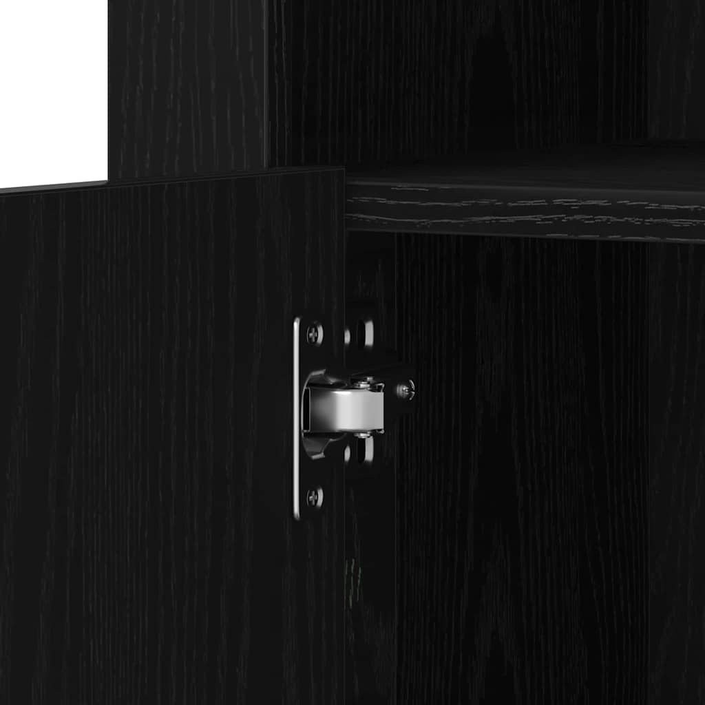 Side Cabinet 2 pcs Black oak 41 x 37 x 67 cm Engineered Wood