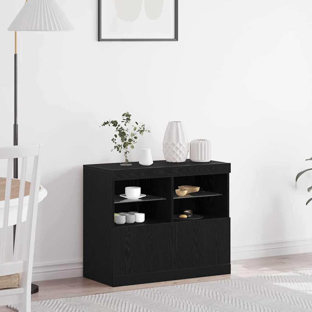 Sideboard Black 81 x 37 x 67 cm Engineered wood
