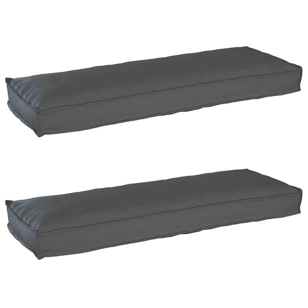 Pallet Cushion Set 2 pcs Anthracite 120 x 40 x 8 cm