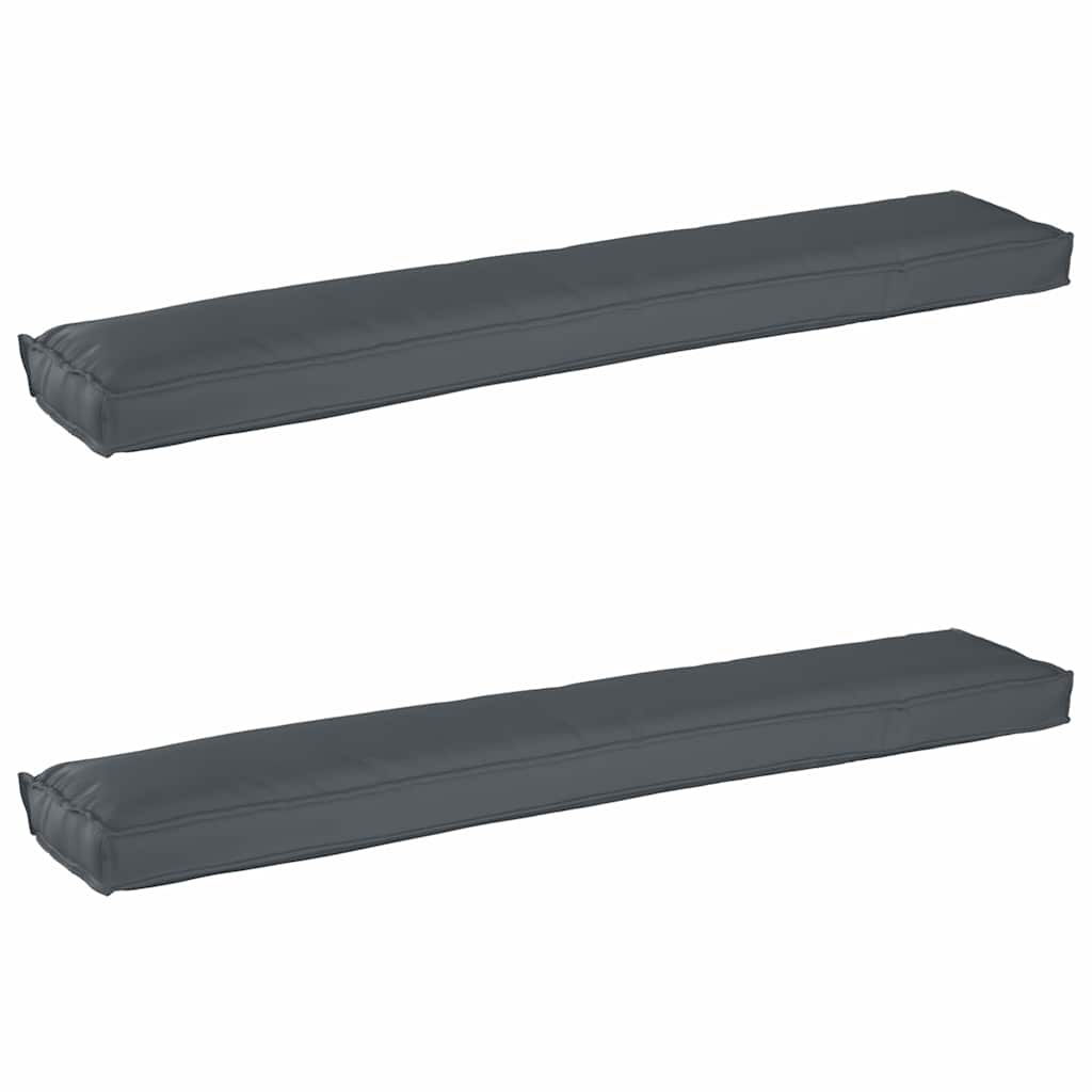 Pallet Cushion Set 2 pcs Anthracite 200 x 40 x 8 cm