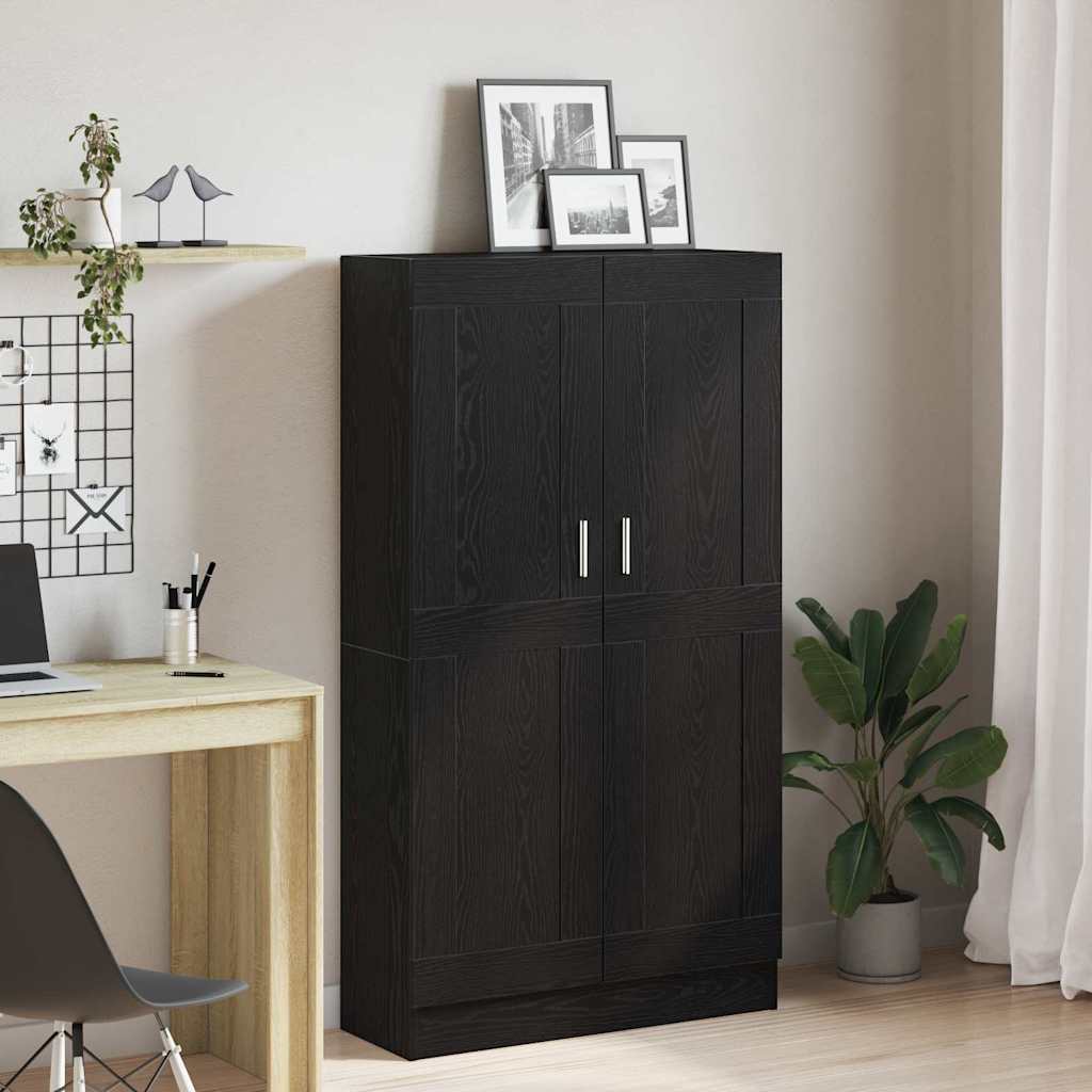 Book Cabinet Black oak 82,5 x 30,5 x 150 cm Engineered Wood