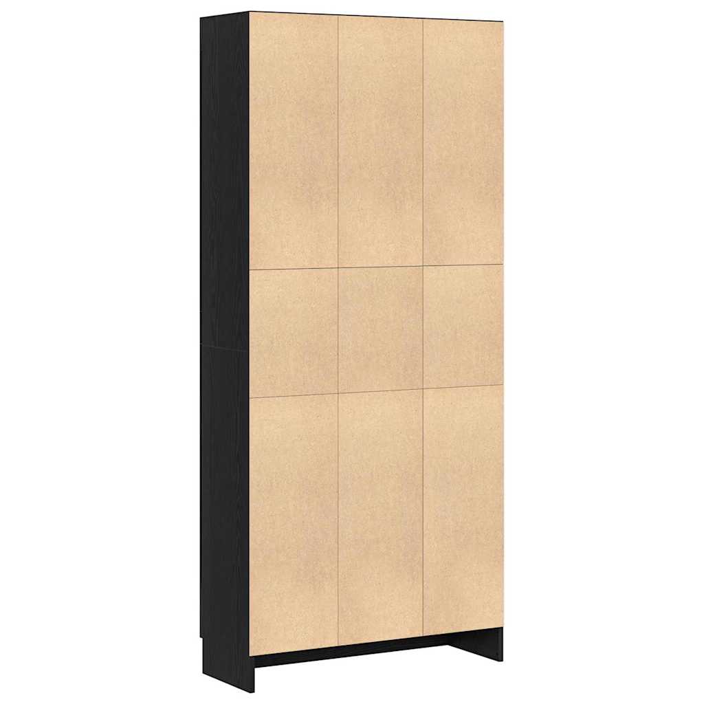 Book Cabinet Black oak 82,5 x 30,5 x 185 cm Engineered Wood