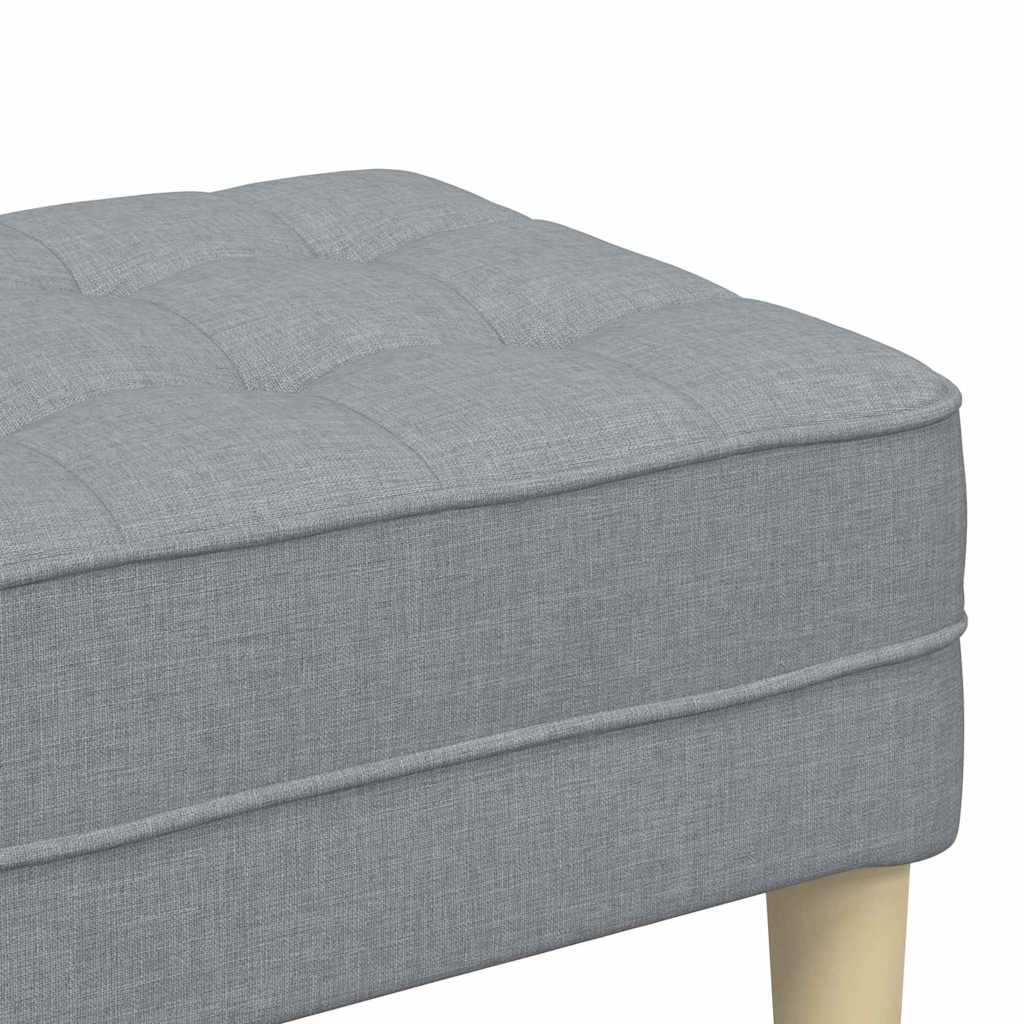 Bench Light grey 113 x 57 x 39 cm Fabric
