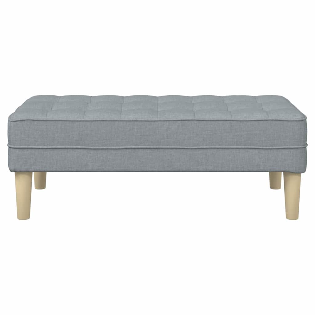 Bench Light grey 113 x 57 x 39 cm Fabric
