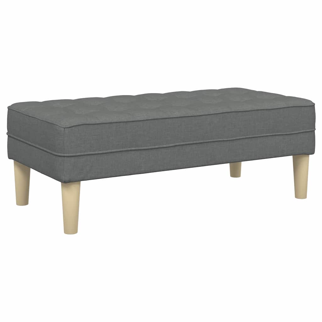 Bench Dark grey 113 x 57 x 39 cm Fabric