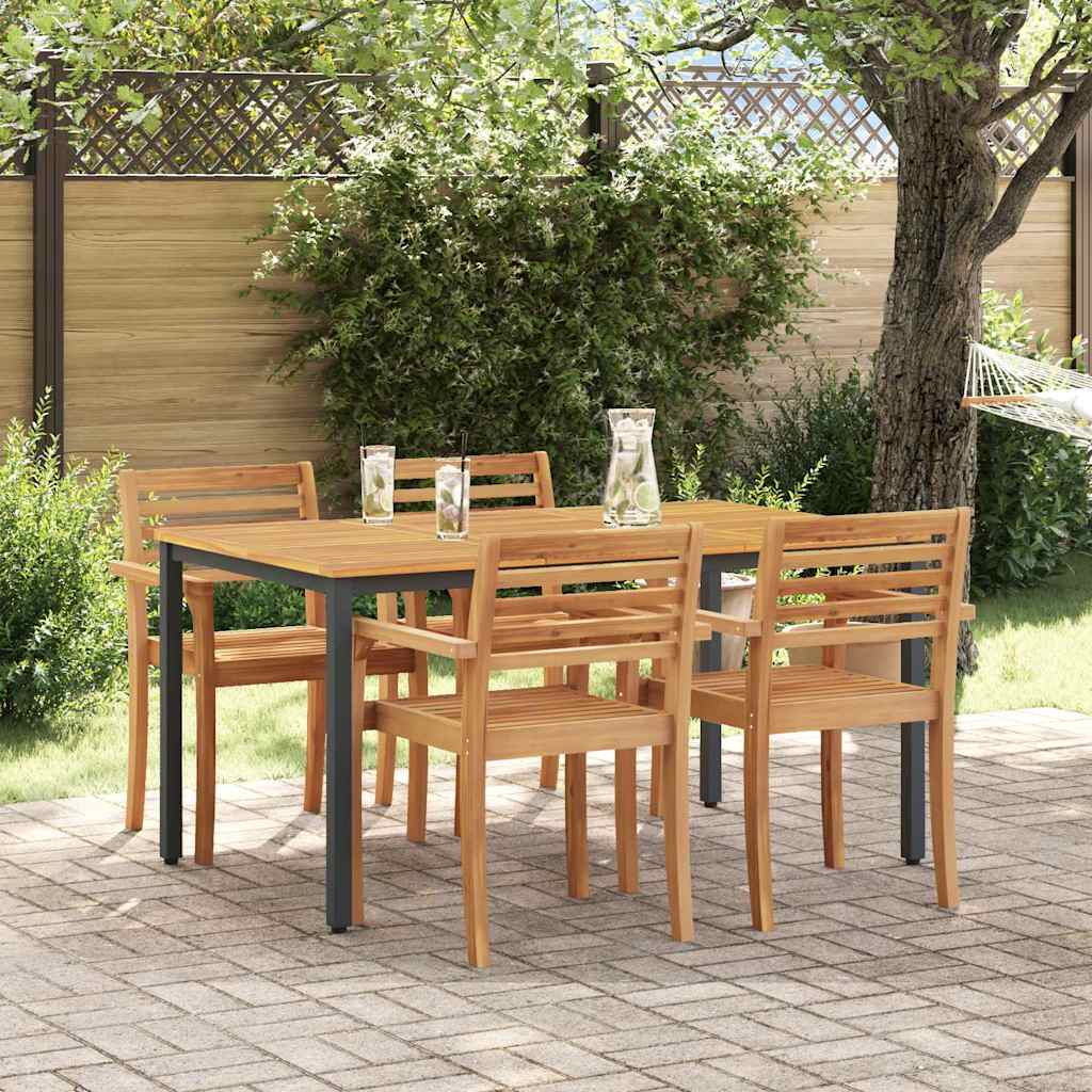 Outdoor Tables Natural and black 150 x 90 x 75 cm
