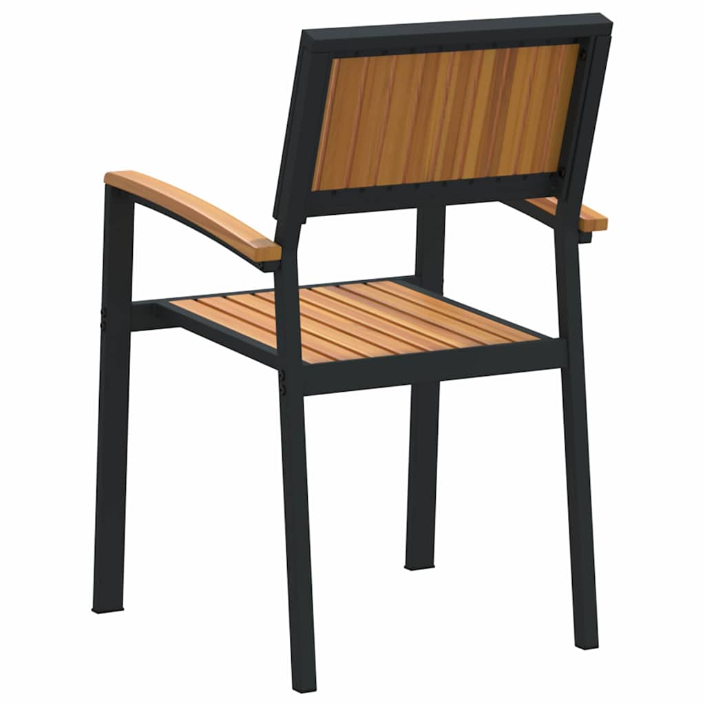 Garden Chair 2 pcs Brown 56 x 57 x 87cm Solid Acacia wood