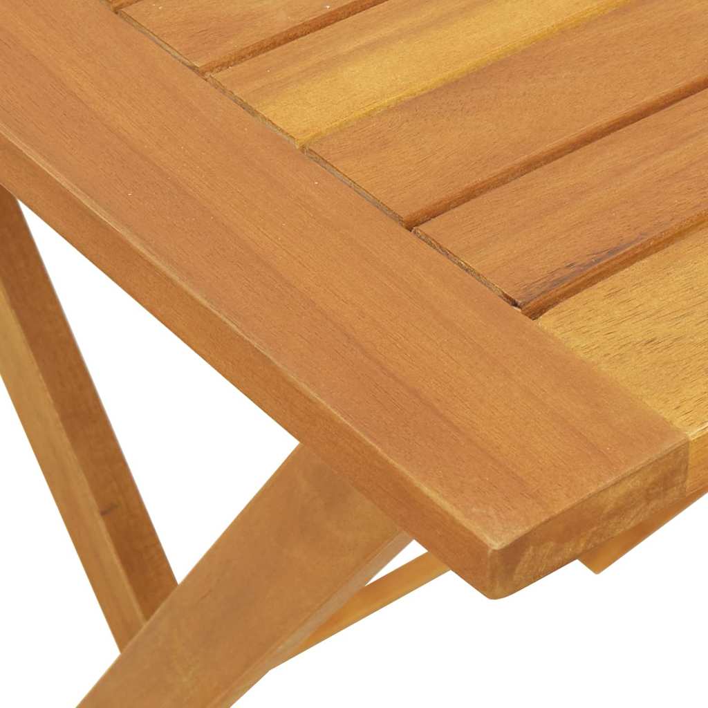 Folding Garden Table Natural 60 x 60 x 72 cm Solid acacia wood
