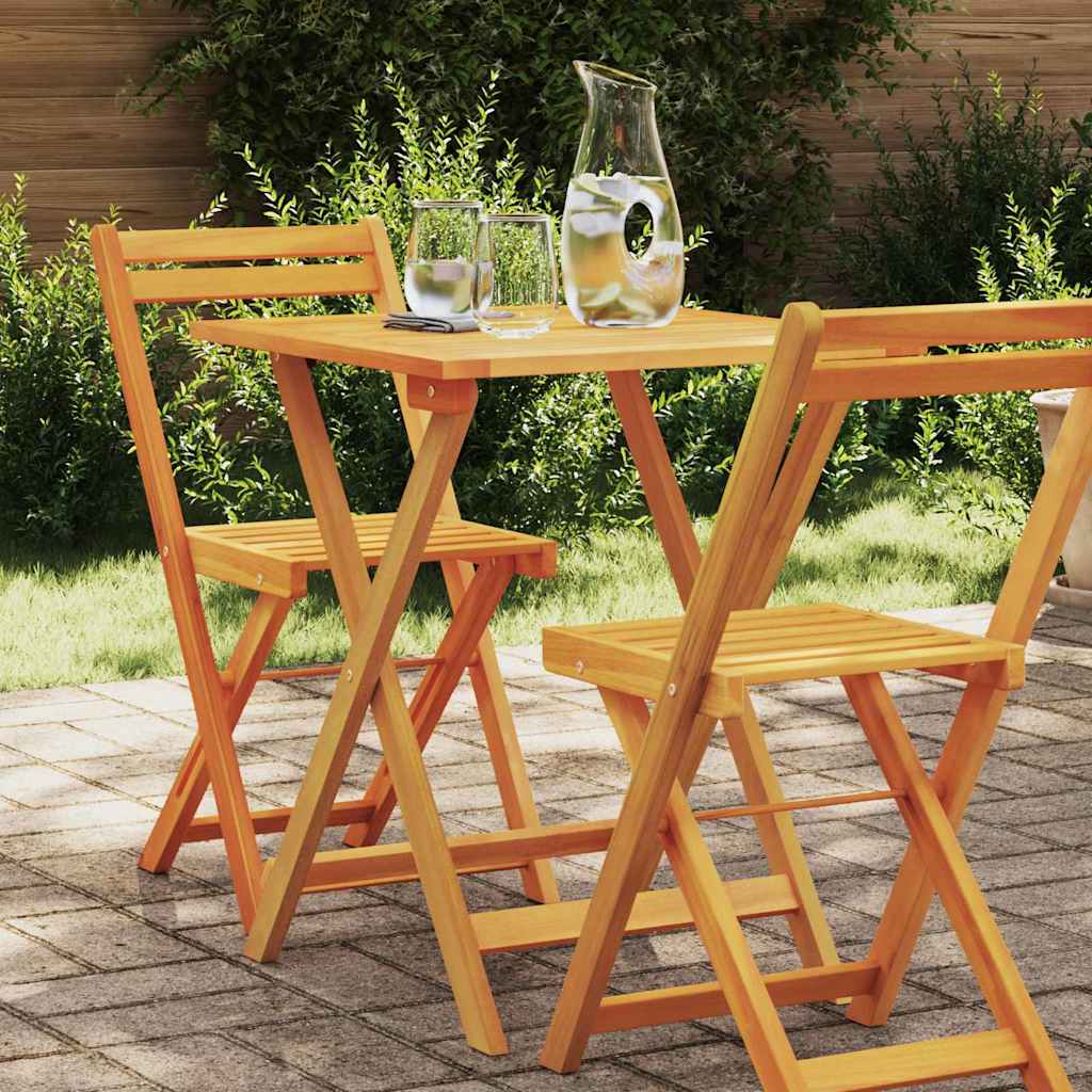 Folding Garden Table Natural 60 x 60 x 72 cm Solid acacia wood