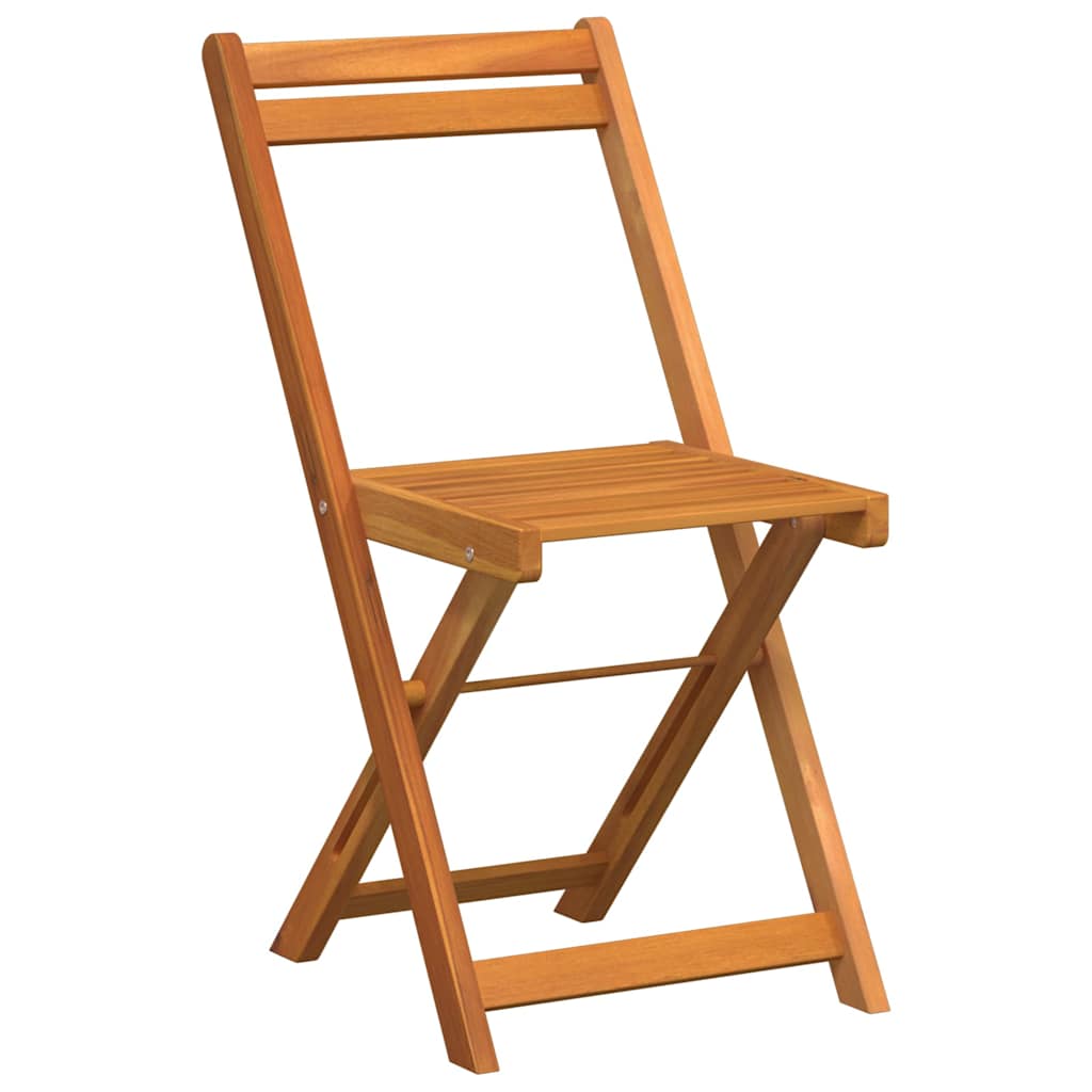 Garden Bistro Set with Cushion 3 pcs Brown Solid acacia wood