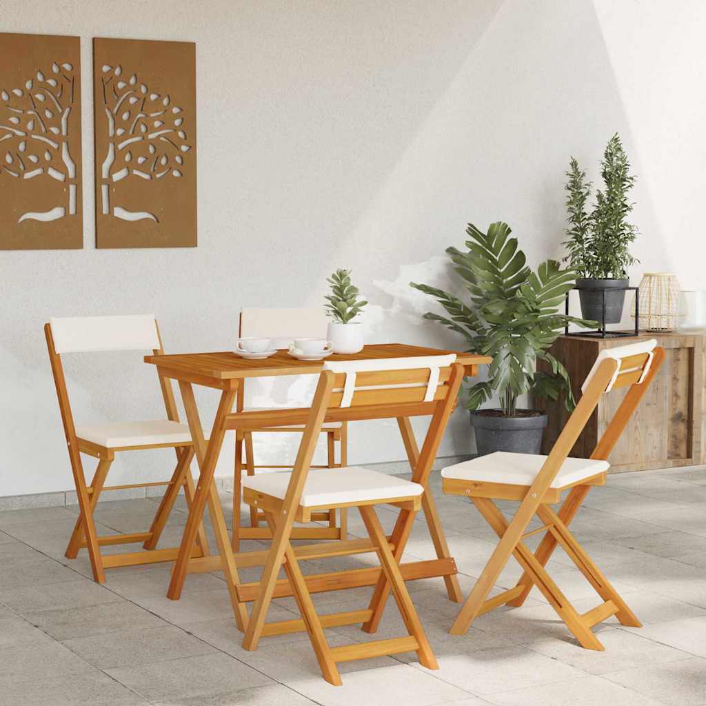Bistro Set 5 pcs Brown Solid acacia wood