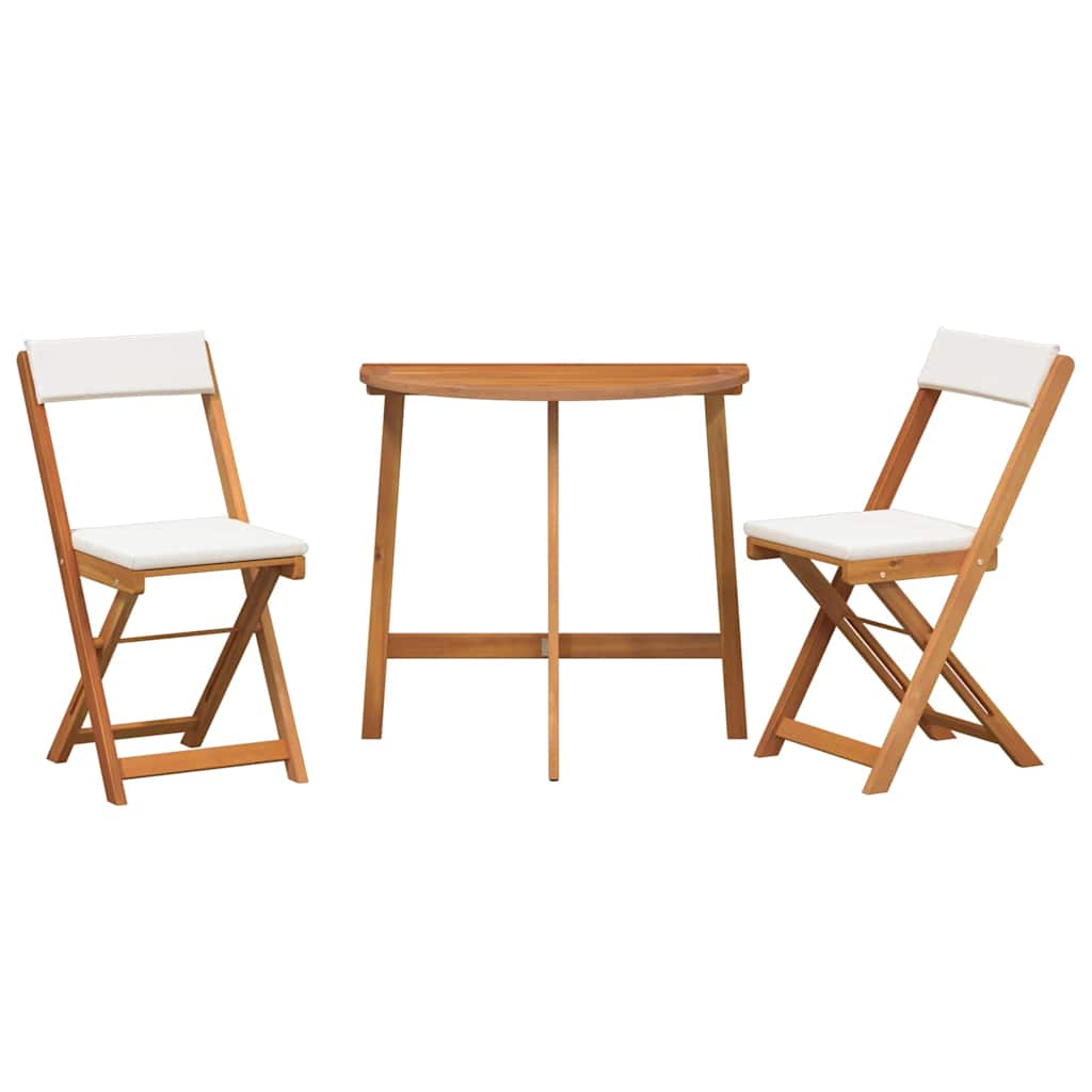 Bistro Set 3 pcs Brown Solid acacia wood