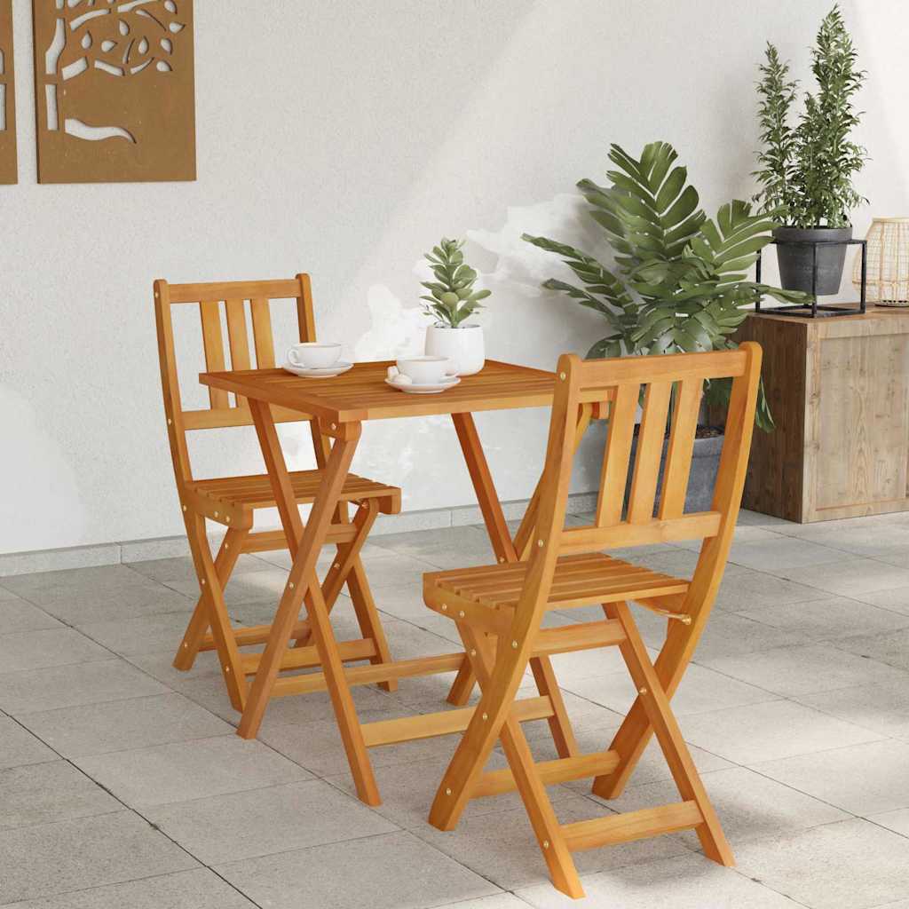 Bistro Set 3 pcs Brown Solid acacia wood