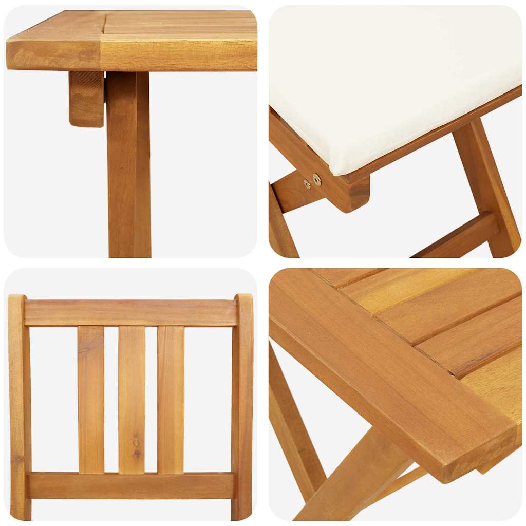 Bistro Set 3 pcs Brown Solid acacia wood