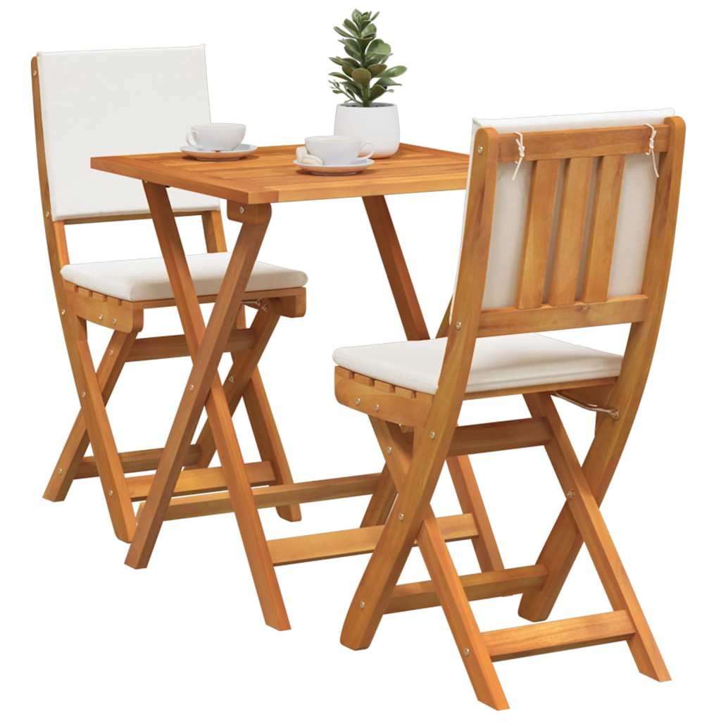 Bistro Set 3 pcs Brown Solid acacia wood
