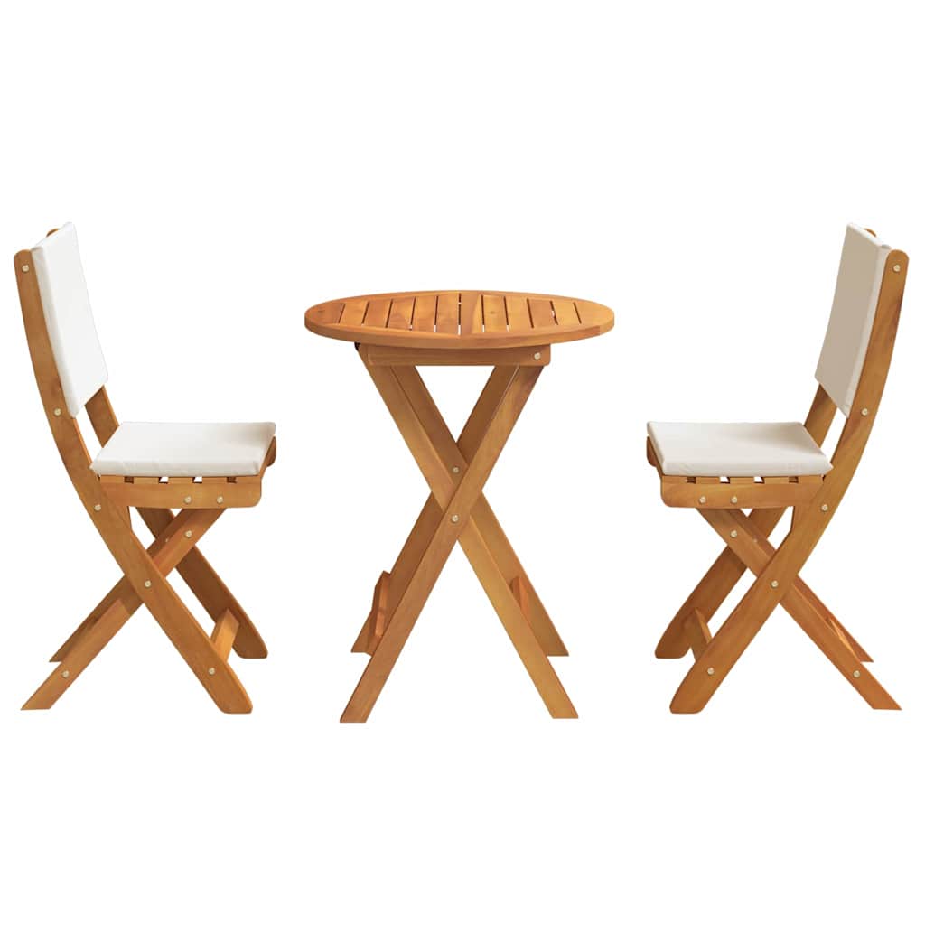 Bistro Set 3 pcs Brown Solid acacia wood