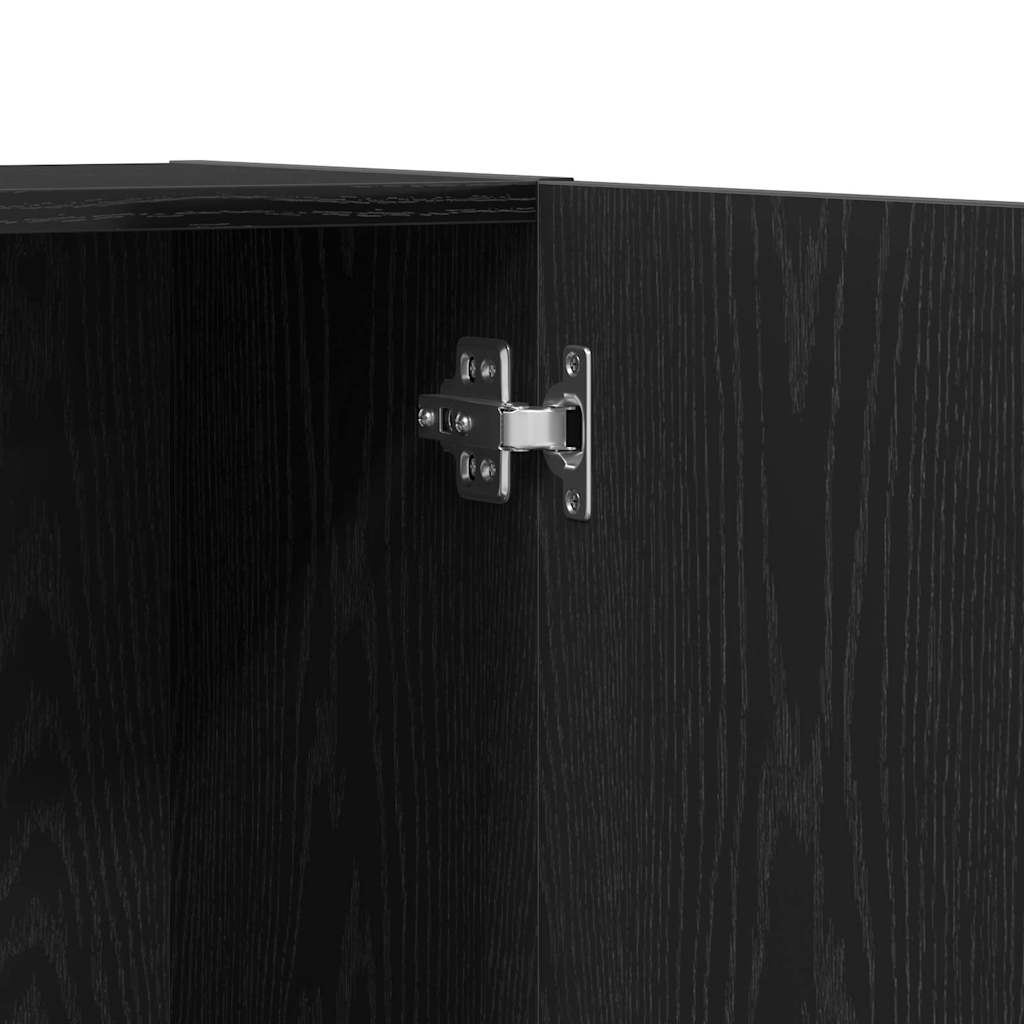 Office Cabinet Black oak 60 x 32 x 190 Engineered wood