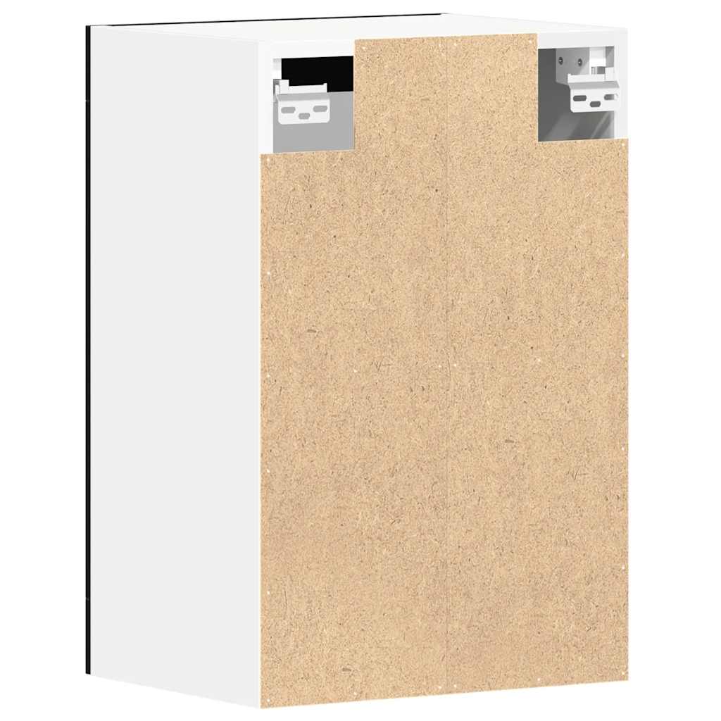 Hanging Glass Cabinet Black Oak 40x31x60 cm Engineered Wood