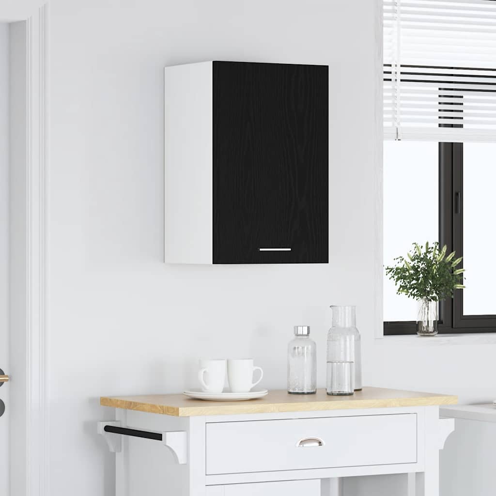 Hanging Cabinet Black Oak 40x31x60 cm Engineered Wood