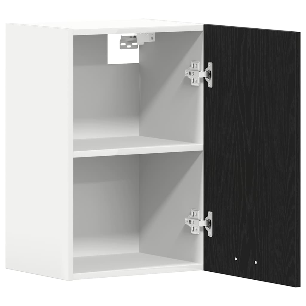 Hanging Cabinet Black Oak 40x31x60 cm Engineered Wood