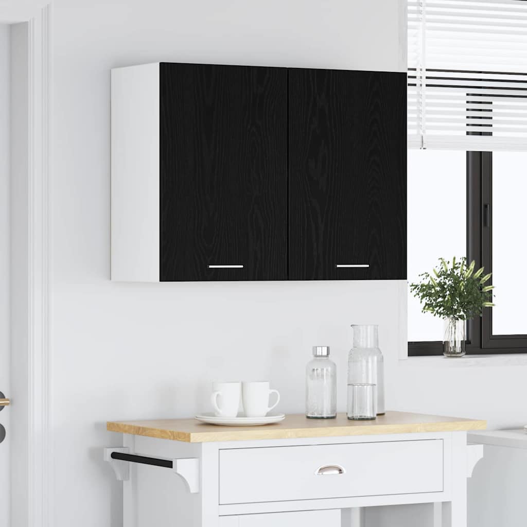 Hanging Cabinet Riga Black oak 80 x 31 x 60 cm Engineered Wood