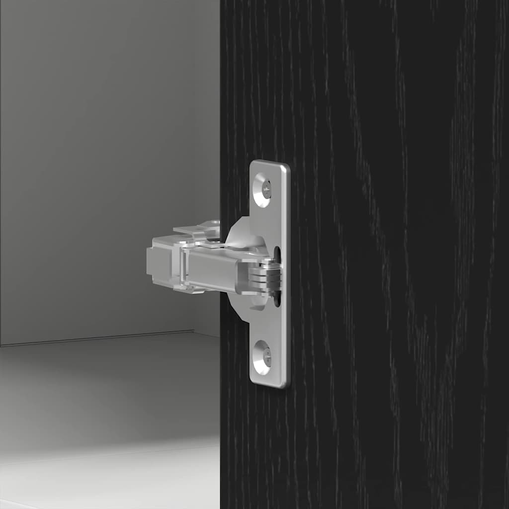 Hanging Corner Cabinet with Door Riga Black oak 57 x 57 x 60 cm