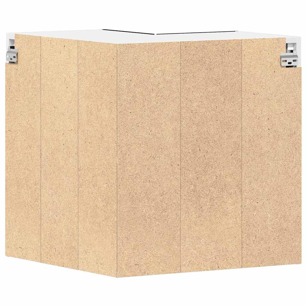 Hanging Corner Cabinet with Door Riga Black oak 57 x 57 x 60 cm