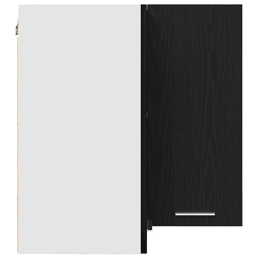 Hanging Corner Cabinet with Door Riga Black oak 57 x 57 x 60 cm
