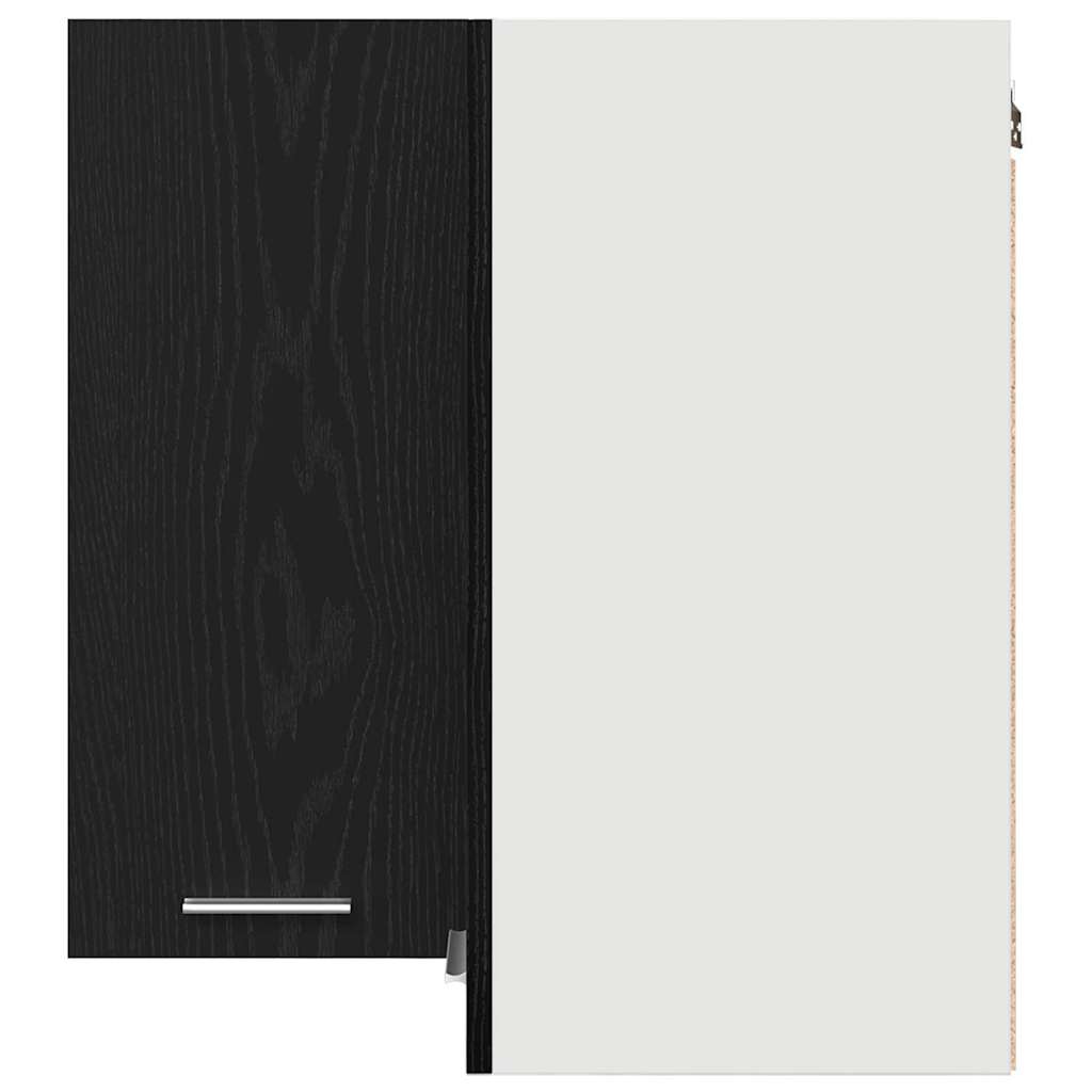 Hanging Corner Cabinet with Door Riga Black oak 57 x 57 x 60 cm
