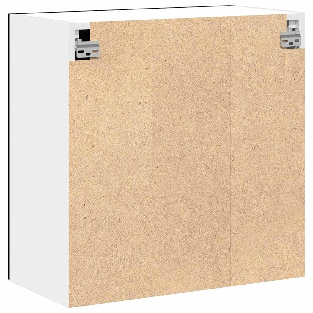 Hanging Glass Cabinet with Shelf Riga Black oak 60 x 31 x 60 cm