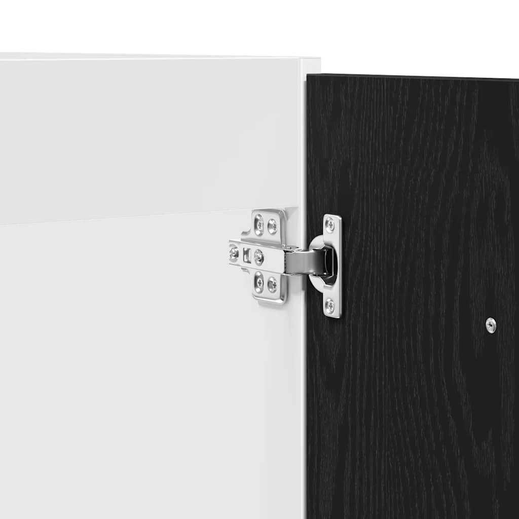 Sink Bottom Cabinet Black Oak 80x46x81.5 cm Engineered Wood