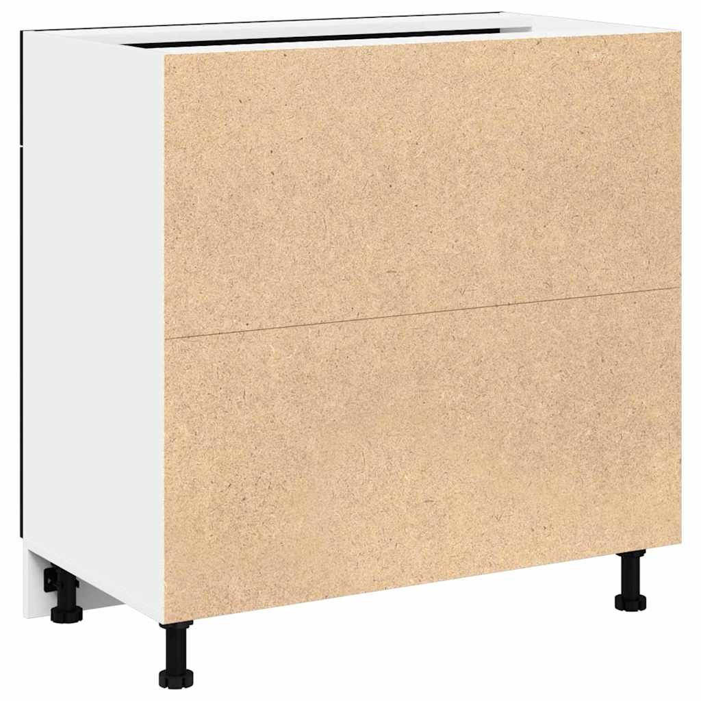 Cabinet with Drawer with Shelf Riga Black oak 80 x 46 x 81,5 cm