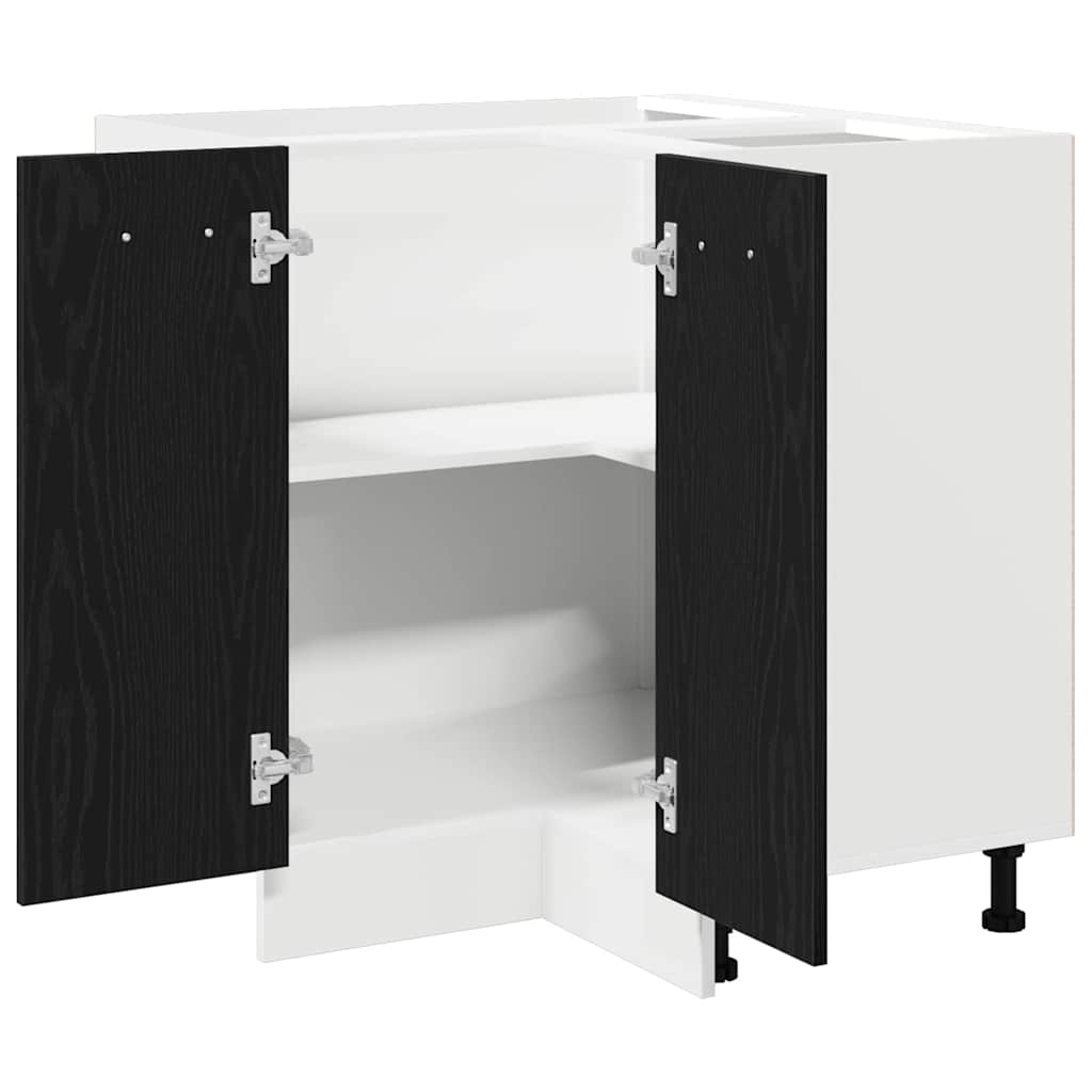 Corner Bottom Cabinet Riga Black oak 75,5 x 75,5 x 81,5 cm