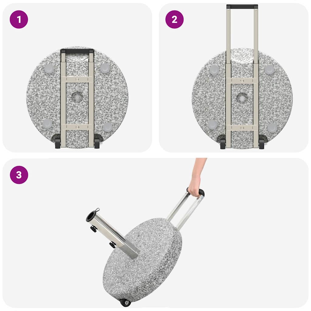 Parasol Base Grey 45 x 45 x 37.5 cm Granite