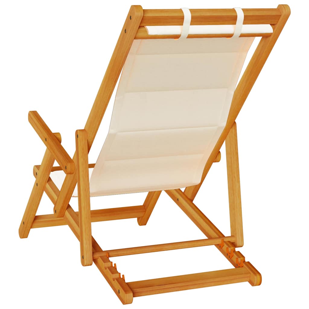 Beach Chair 2 pcs Brown 61.5 x 123 x 82cm Solid Acacia wood