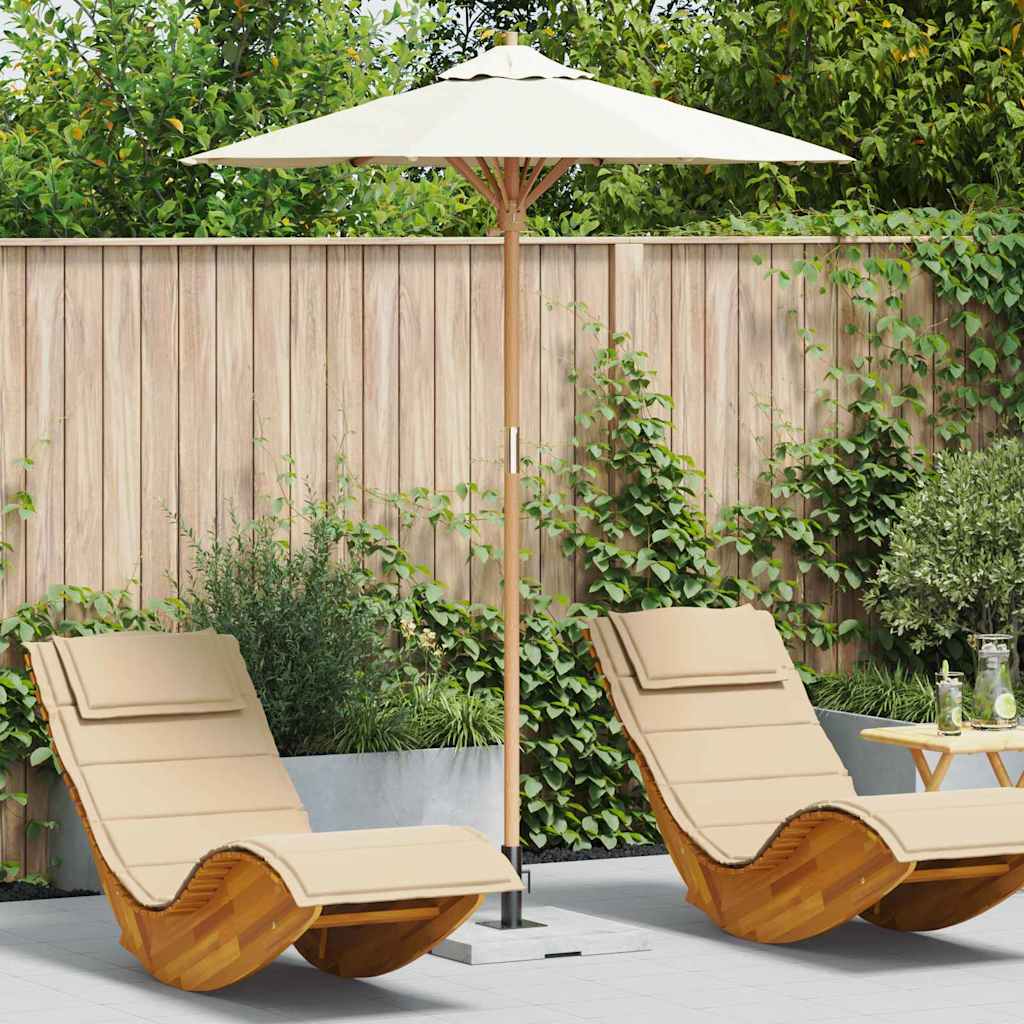 Garden Parasol Cream white 180 x 180 x 230 cm Bamboo