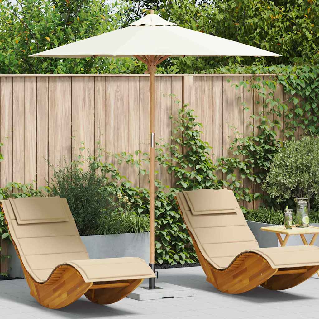 Garden Parasol Cream white 217 x 217 x 230 cm Bamboo